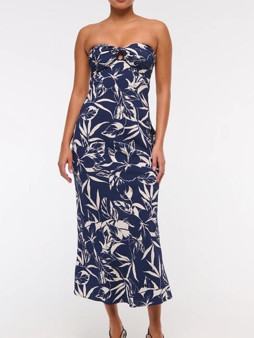 Abercrombie & Fitch Strapless Knot Maxi Dress